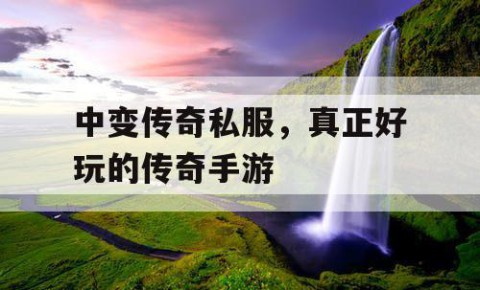 中变传奇私服，真正好玩的传奇手游