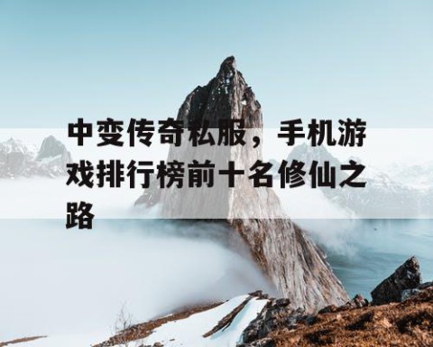 中变传奇私服，手机游戏排行榜前十名修仙之路