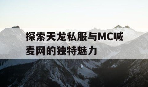 探索天龙私服与MC喊麦网的独特魅力