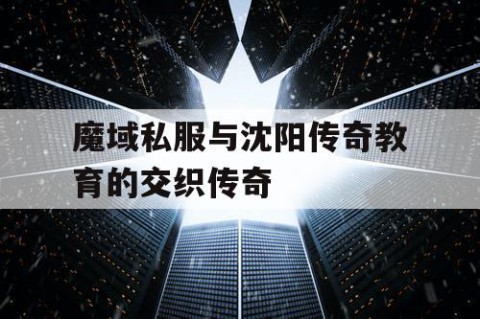 魔域私服与沈阳传奇教育的交织传奇