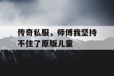 传奇私服，师傅我坚持不住了原版儿童