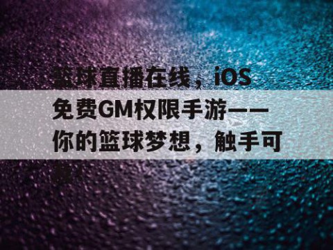 篮球直播在线，iOS免费GM权限手游——你的篮球梦想，触手可及！