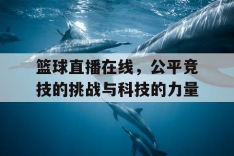 篮球直播在线，公平竞技的挑战与科技的力量