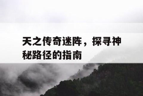 天之传奇迷阵，探寻神秘路径的指南