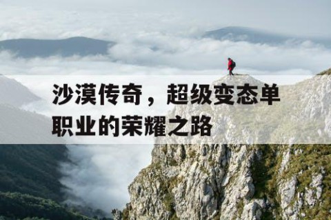 沙漠传奇，超级变态单职业的荣耀之路