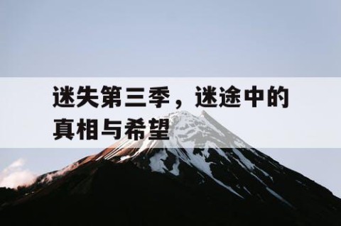 迷失第三季，迷途中的真相与希望