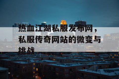 热血江湖私服发布网，私服传奇网站的微变与挑战