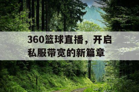 360篮球直播,开启私服带宽的新篇章