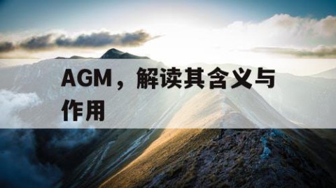 AGM，解读其含义与作用