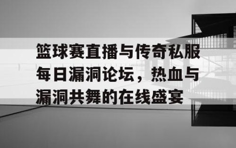 篮球赛直播与传奇私服每日漏洞论坛,热血与漏洞共舞的在线盛宴