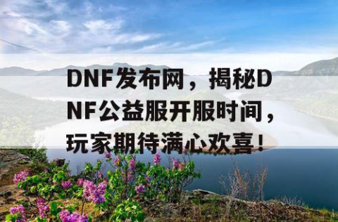 DNF发布网，揭秘DNF公益服开服时间，玩家期待满心欢喜！