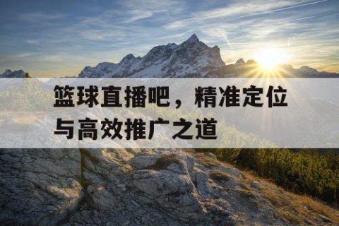 篮球直播吧，精准定位与高效推广之道
