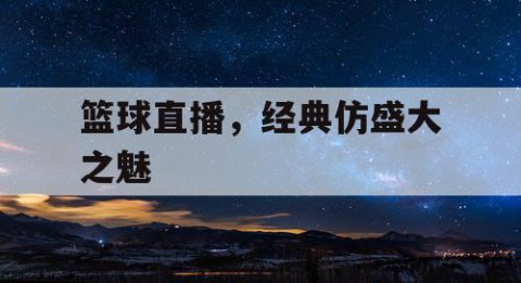 篮球直播，经典仿盛大之魅