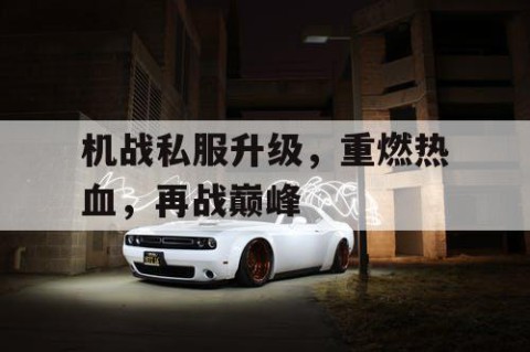 机战私服升级，重燃热血，再战巅峰