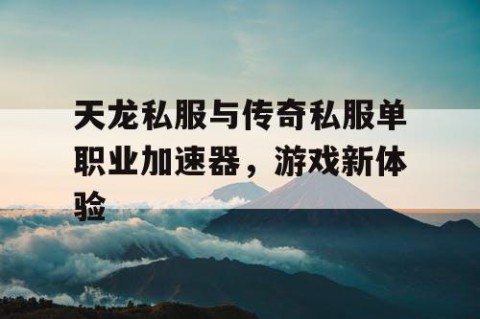 天龙私服与传奇私服单职业加速器，游戏新体验