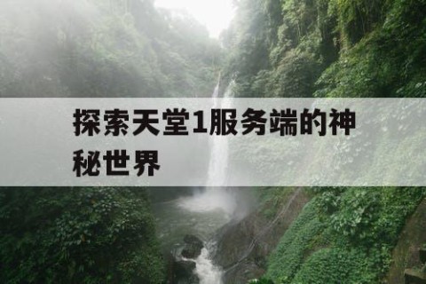 探索天堂1服务端的神秘世界