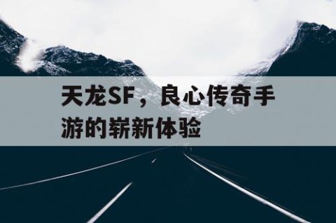 天龙SF，良心传奇手游的崭新体验