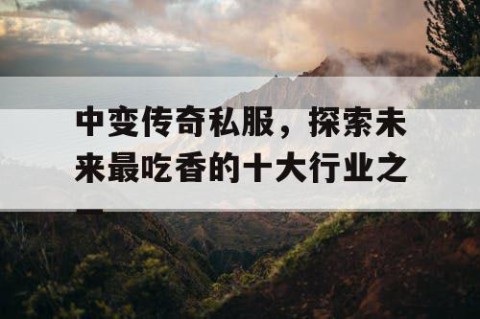 中变传奇私服，探索未来最吃香的十大行业之一