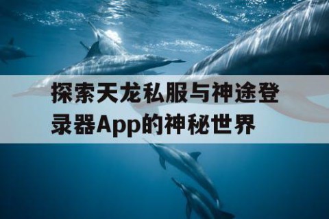 探索天龙私服与神途登录器App的神秘世界