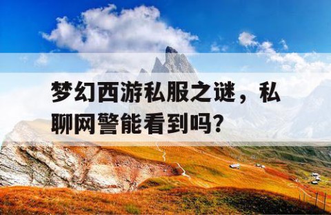 梦幻西游私服之谜，私聊网警能看到吗？