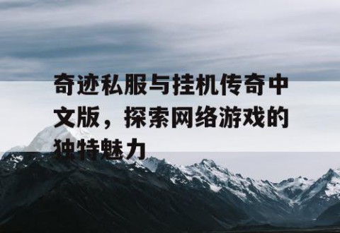 奇迹私服与挂机传奇中文版，探索网络游戏的独特魅力