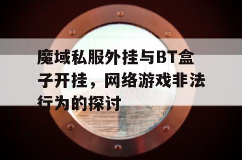 魔域私服外挂与BT盒子开挂，网络游戏非法行为的探讨