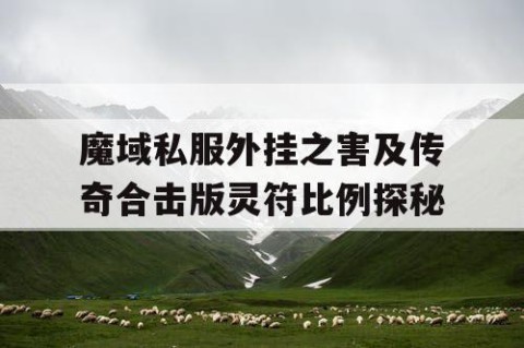 魔域私服外挂之害及传奇合击版灵符比例探秘