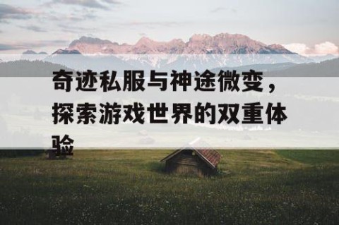奇迹私服与神途微变，探索游戏世界的双重体验