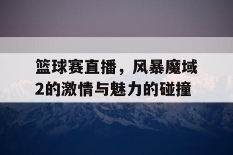 篮球赛直播，风暴魔域2的激情与魅力的碰撞