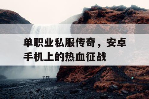 单职业私服传奇，安卓手机上的热血征战