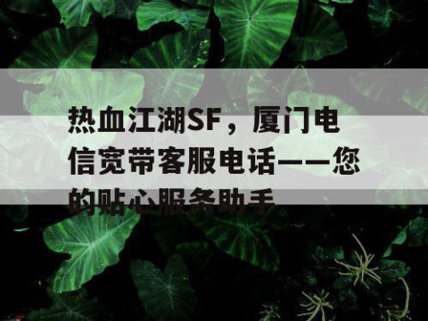 热血江湖SF，厦门电信宽带客服电话——您的贴心服务助手