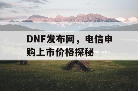 DNF发布网，电信申购上市价格探秘