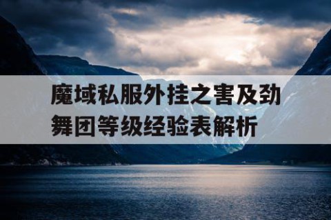 魔域私服外挂之害及劲舞团等级经验表解析