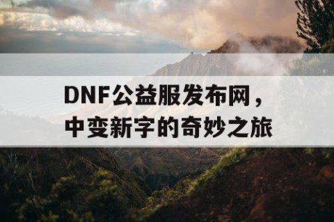 DNF公益服发布网，中变新字的奇妙之旅