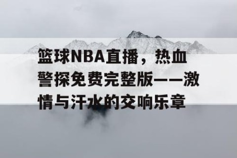 篮球NBA直播,热血警探免费完整版——激情与汗水的交响乐章