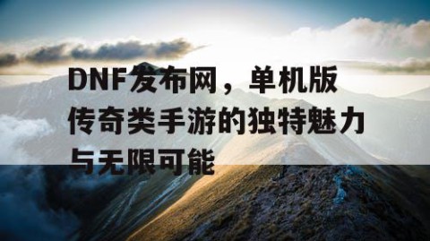 DNF发布网，单机版传奇类手游的独特魅力与无限可能