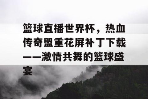 篮球直播世界杯，热血传奇盟重花屏补丁下载——激情共舞的篮球盛宴
