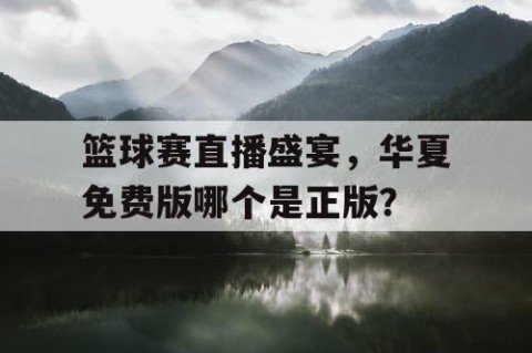 篮球赛直播盛宴,华夏免费版哪个是正版?