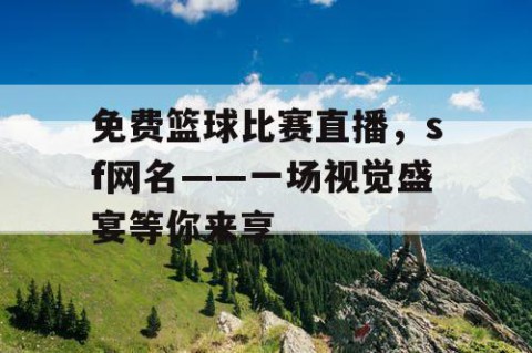 免费篮球比赛直播,sf网名——一场视觉盛宴等你来享