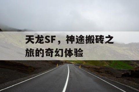天龙SF，神途搬砖之旅的奇幻体验