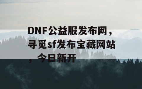 DNF公益服发布网，寻觅sf发布宝藏网站，今日新开