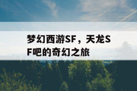 梦幻西游SF，天龙SF吧的奇幻之旅
