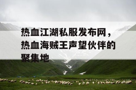 热血江湖私服发布网，热血海贼王声望伙伴的聚集地