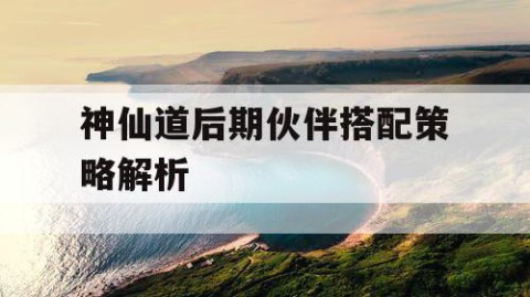 神仙道后期伙伴搭配策略解析