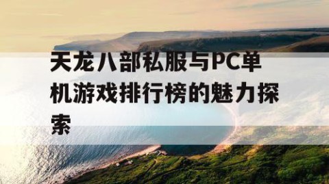 天龙八部私服与PC单机游戏排行榜的魅力探索