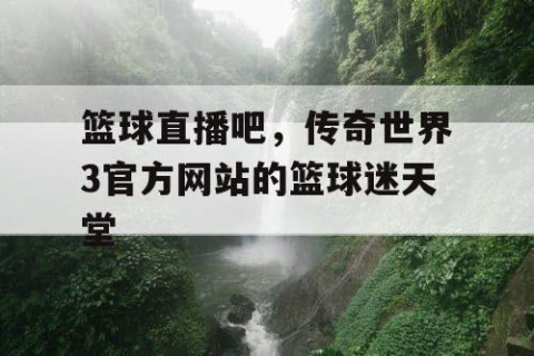 篮球直播吧，传奇世界3官方网站的篮球迷天堂