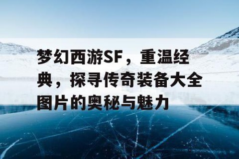 梦幻西游SF，重温经典，探寻传奇装备大全图片的奥秘与魅力