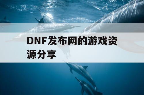 DNF发布网的游戏资源分享