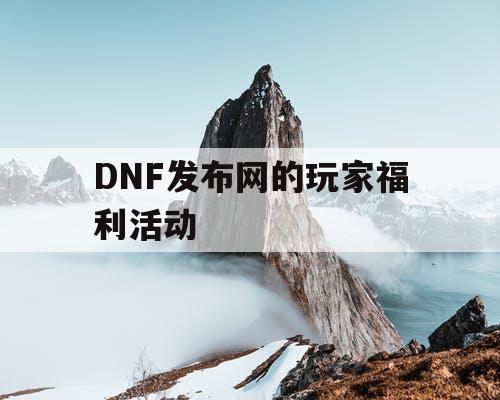 DNF发布网的玩家福利活动