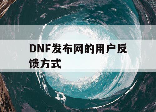 DNF发布网的用户反馈方式